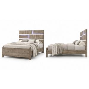 TECHCENTIAL BRP2220 Cadre de lit King Size en bois de style transitionnel fabriqué en Malaisie avec éclairage LED intégré, panneau MDF, conception démontable - Product Image 5