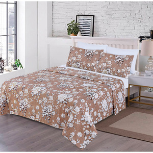 Juego de sábanas de microfibra con estampado 3D Floral de 4 piezas más vendidas, ropa de cama de boda, cepillado, resistente a la decoloración, tamaño libre, Doble - Product Image 2