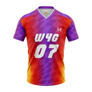 Camisetas de Fútbol Personalizadas para Hombre, Impresas a Medida, 100% Poliéster, Transpirables, Ligeras, Antibacterianas y de Secado Rápido - Product Image 2