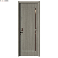 Puerta Elegante de Madera MDF con Patrones Sencillos, Estilo Rústico, Insonorizada, Aislante Térmico, Reducción de Ruido, para Baño y Sala de Estar