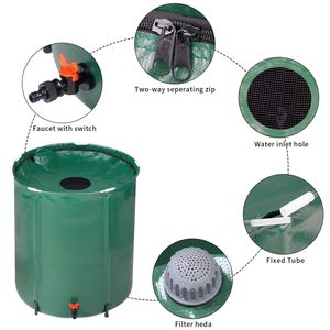 Serbatoio Pieghevole per Raccolta Acqua Piovana da 50 Galloni - Verde, Forniture per Giardino - Product Image 3
