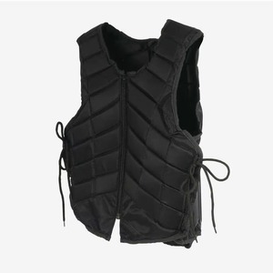 Protector Corporal Ecuestre Personalizado Negro con Paneles Verticales, Chaleco de Seguridad para Montar a Caballo con Cordones y Cobertura Total, OEM - Product Image 6