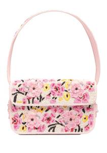 Sac à main de luxe artisanal perlé à motif floral, sac à bandoulière intemporel orné de perles pour femme, sac à main femme style jardin champêtre - Product Image 5