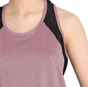 Purple Sleeveless Comfortable Scoop Neck Tank <b>Top</b> Women Soft Fleece Casual Eco-Friendly Workout Daily Wear Layering Breathable - Product Image 3