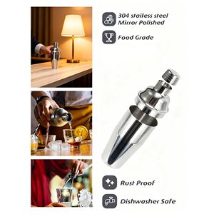 Set Professionale da Barman 12 Pezzi con Shaker Boston, Accessori per Cocktail e Drink Misti, Inclusi Supporto, Colino e Jigger - Product Image 5