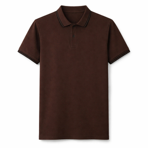 Polo en piqué de coton de haute qualité avec bordures décoratives, personnalisation de marque, fournisseur OEM ODM, polo homme en vente - Product Image 2
