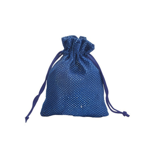 Ilan Gift Bag Blue 9x12 Cm <b>Drawstring</b> For Presents - Product Image 2