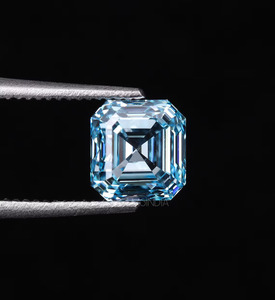 Diamant de laboratoire bleu |   Diamant de culture de laboratoire taille Asscher |   Diamants en vrac pour alliance, bague d'anniversaire, pendentif, boucles d'oreilles - Product Image 3