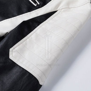Chaqueta de Cuero para Hombre, Cuello Alto, Corte Ajustado, Invierno 2026, Diseño Personalizado, Parte Delantera Impermeable, Cuero y Lona Auténticos - Product Image 6