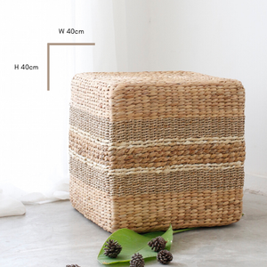 Taburete hecho a mano de jacinto de agua para sentarse en la sala de estar y decoración del hogar, Vietnam - Product Image 2