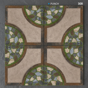 Carreaux de sol de stationnement extérieur 400x400mm Carreaux de pavé de jardin semi-porcelaine Carreaux de mur et de sol extérieurs décoratifs pour projets - Product Image 6