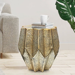 Mesa Auxiliar de Aluminio de Alta Calidad, Muebles de Primera Calidad, Detalle Metálico, para Hotel, Hogar, Sala de Estar, Otomana, Latón - Product Image 2