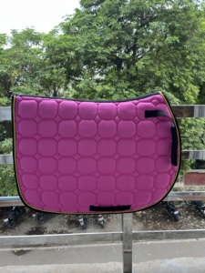 Custom Cotton Quilted Jumping Saddle Pad with Decorative Cord Breathable Shock Absorption for Equestrian Riding OEM Wholesale - Product Image 6