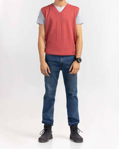 เสื้อสเวตเตอร์คริกเก็ตผู้ชาย แขนกุด คอวี แฟชั่นฤดูหนาว แขนยาว สไตล์ลำลอง คาร์ดิแกนถักหลวมๆ ทรงพอดีตัว - Product Image 1