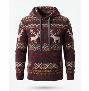 Sudadera con Capucha de Algodón Grueso Unisex, Estilo Regular con Hombros Caídos, Personalizable con Bolsillo, Directo de Fábrica - Product Image 2
