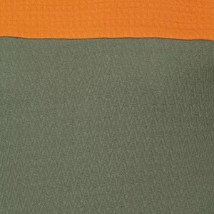 Sweat-shirt en molleton colorblock pour homme, personnalisé, vert olive et jaune moutarde contrastant, col rond, pull décontracté, vente en gros - Product Image 6