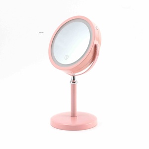 Daystar Trade Pink LED Makeup <b>Mirror</b> Adjustable Stand Gold-Plated Metal Frame 3X Magnification for Vanity Beauty Daily Grooming - Product Image 1