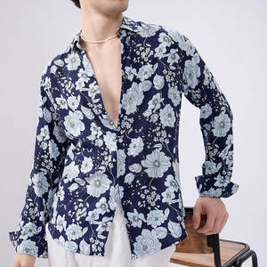 Chemise en flanelle 100% coton de qualité supérieure, logo personnalisé, manches longues, rayures, décontractée, pour homme, col montant, automne, couleur et taille personnalisées, OEM - Product Image 1