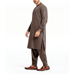 Ensemble shalwar kameez pakistanais, vêtements islamiques, robe kameez, dernières créations, shalwar kameez à prix avantageux, bandhgala moderne - Product Image 3