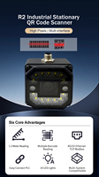 Escáner de Código de Barras Industrial Rakinda R2 1.3MP CMOS 2D, IP67, Montaje Fijo, Interfaz USB/COM, Tamaño A4, Lector de Códigos de Barras para Almacén