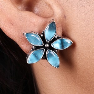 Export Quality Wholesale Oxidized <b>Silver</b> <b>Stud</b> Earrings for Women Bulk Supplier | Direct Factory Manufacturer | Hot Selling - Product Image 2