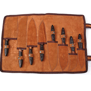 Ensemble de couteaux de chef en acier Damas avec étui en cuir, couteaux de cuisine de qualité professionnelle pour la maison, la cuisine et les restaurants - Product Image 2