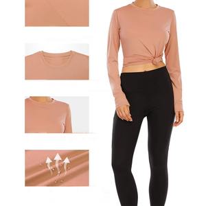 Camiseta Deportiva de Compresión de Invierno de Alto Rendimiento para Mujer, Secado Rápido, Elástica, para Gimnasio, con Etiqueta Personalizada en la Parte Delantera - Product Image 5