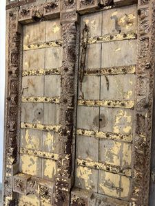 Panneaux de porte en bois massif antique avec cadre sculpté à la main, écologiques, pour chambre, extérieur, salon, meubles de maison - Product Image 5
