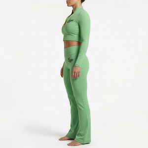 Ensemble de yoga pour femmes avec logo personnalisé, tenue de sport, ensemble fitness, haut court, leggings taille haute, vêtements de sport, ensemble 2 pièces - Product Image 3