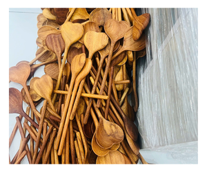 Juego de Cucharas de Café de Madera, Estilo Vintage Natural, Logotipo Personalizado, Proveedor OEM - Product Image 1