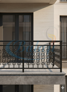 Reja de Balcón Moderna sin Marco de Hierro Fundido CI con 5 Años de Garantía, Resistente al Agua y al Óxido, Fácil Instalación, B2B, MOQ Bajo - Product Image 1