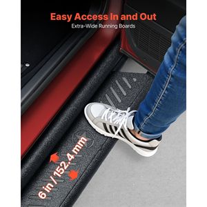 Pedane Laterali Nere in Acciaio al Carbonio da 6 Pollici per Chevy Colorado/GMC Canyon Crew Cab 2015-2025 - Compatibili con i Predellini Laterali - Product Image 4