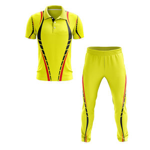 Conjunto de Uniforme de Cricket Personalizado de Alta Calidad: Camisetas y Pantalones de Entrenamiento 100% Algodón Poliéster - Product Image 4