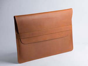GLOBAL LEATHER Housse pour ordinateur portable en cuir véritable classique grande capacité imperméable design convertible fermeture éclair étui de protection - Product Image 4