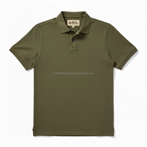 Camisa Premium al por Mayor REAC READY INDUSTRY para Hombre, con Logotipo Frontal, Tejido de Punto, Spandex/Algodón Piqué, 180g, Manga Corta, Transpirable, Color Oliva - Product Image 1