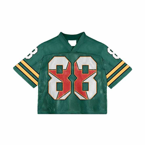 T-shirt de sport personnalisé en coton 100% OEM, col en V, fermeture éclair, séchage rapide, pour hommes, basket-ball, baseball, football, soccer - Product Image 5