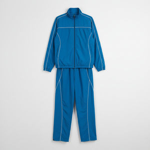 Survêtements d'hiver personnalisés à capuche avec passepoil pour hommes, coupe-vent imprimé streetwear, survêtements en coton de qualité supérieure avec taille élastique - Product Image 1