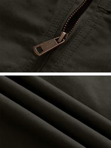 Chaqueta lavada de lona de algodón de alta calidad, ropa de trabajo para hombre, chaquetas holgadas de talla grande con múltiples bolsillos y cremallera para hombre, chaquetas para hombre - Product Image 4