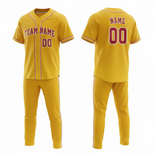 Custom Logo Custom Color Maple Men's Short Baseball Uniform <b>Set</b> High Quality <b>Waterproof</b> Lightweight Breathable Moisture Wicking - Product Image 5