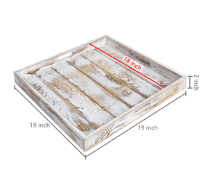 Plateau de service en bois blanc vieilli de bonne conception Nouveau style pour plateau de service alimentaire et plateau de service à thé Décoratif Maison Cuisine - Product Image 6