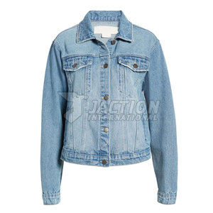 Veste en jean pour femme en coton avec logo personnalisé, respirante, pour usage extérieur, vente en ligne - Product Image 6