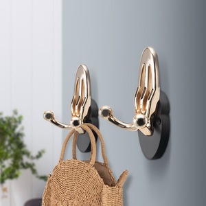 Crochet mural double en métal de qualité commerciale, robuste et antirouille - Product Image 1