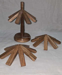 Sous-verres gratuits Dessous de plat en forme d'arbre pour la cuisine et les plats chauds Dessous de plat en bois en gros faits à la main Dessous de plat en vrac - Product Image 4