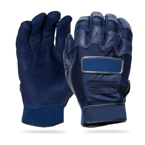 New <b>Baseball</b> <b>Gloves</b> Dark Blue Leather Non Slip Hook And Loop Closure Right Handed Adult All Seasons - Product Image 1