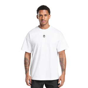 Mens Oversized Athletic Gym T <b>Shirt</b> Breathable Fitness Workout Tee Loose Fit Training Performance <b>Shirt</b> <b>White</b> - Product Image 1
