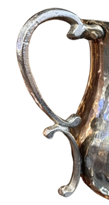 Carafe en cuivre martelé à la main de style ottoman avec relief en relief, pour service de boissons, Surahi Jug Pinar, couleur NICKEL, 2L avec poignée - Product Image 2