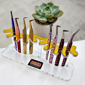 Soporte Personalizable para Pinzas de Pestañas, Diseño de Pestañas, Soporte Reutilizable de Acrílico para Pinzas, Caja de Almacenamiento para Pinzas de Pestañas, Suministros para Pestañas - Product Image 3