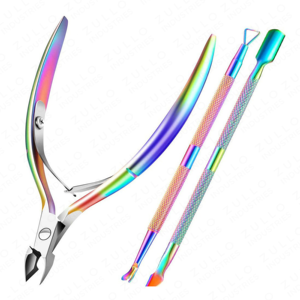 Ensemble de manucure professionnel en acier inoxydable 3 pièces avec coupe-ongles, pousse-cuticules, outils de nail art, service de logo personnalisé - Product Image 4