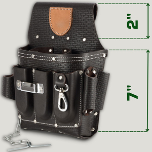 High Quality Best Selling OEM Customizable Waterproof Lightweight Professional Heavy Duty Genuine Leather Waist Tool Bag 12L - Product Image 2