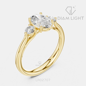 Bague de fiançailles en or blanc 14 carats avec diamant de laboratoire ovale de 1,00 carat, certifiée IGI, bijoux fins pour femmes, cadeau - Product Image 6